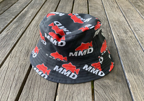 MMD Bucket Hat - Black/Red Logo
